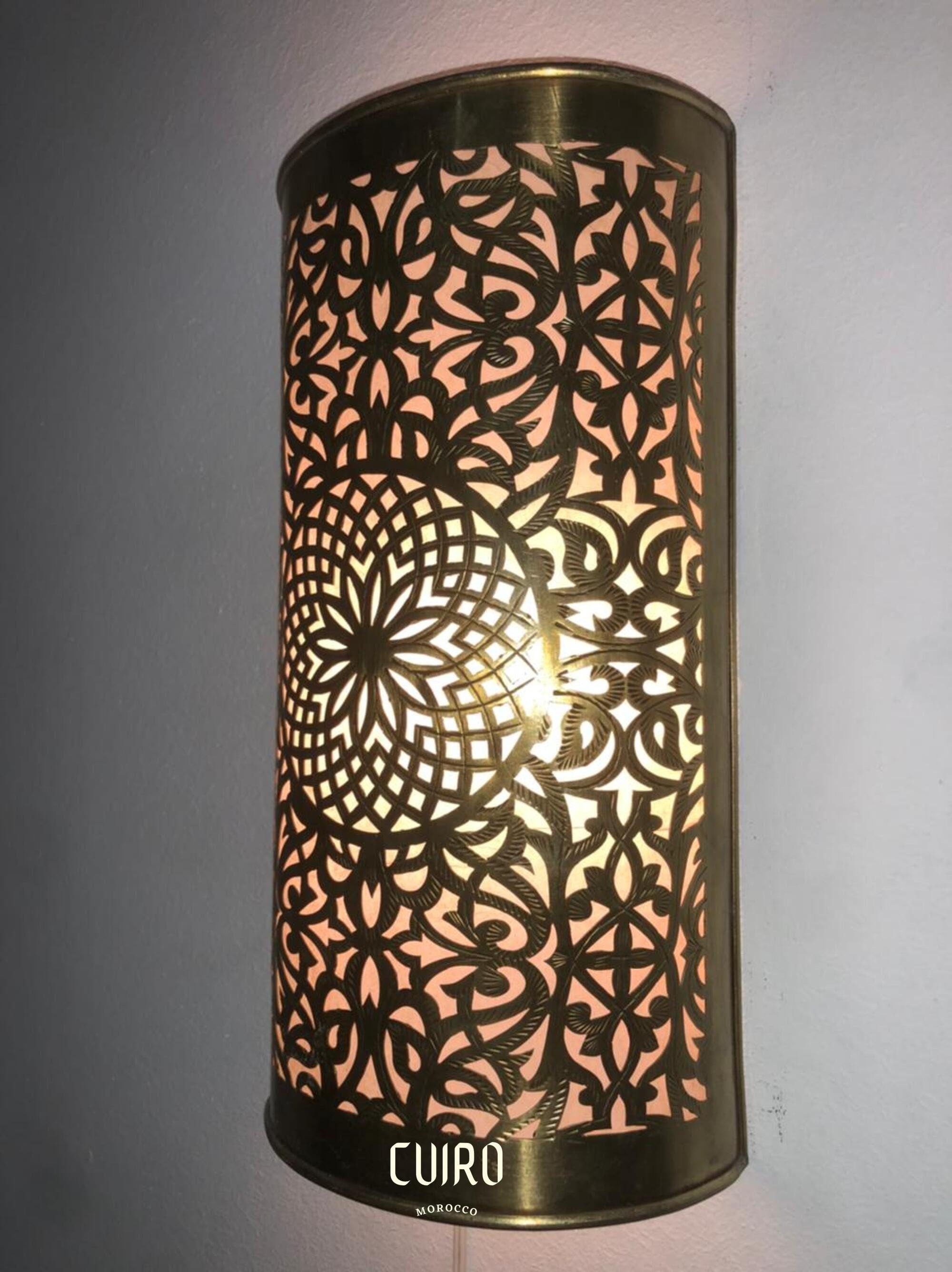 Elegant Handmade Brass Wall Sconces – Set of 2