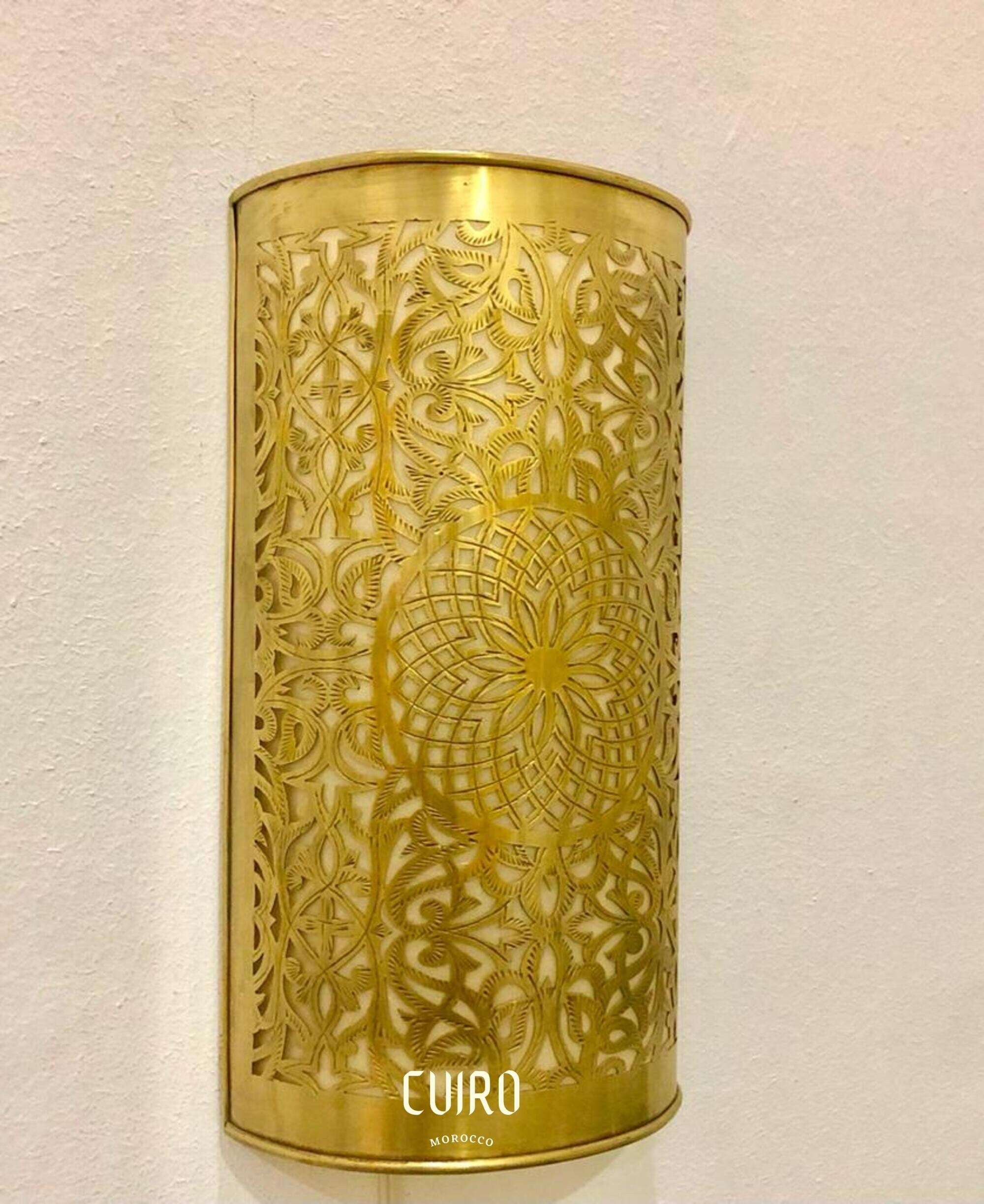 Elegant Handmade Brass Wall Sconces – Set of 2