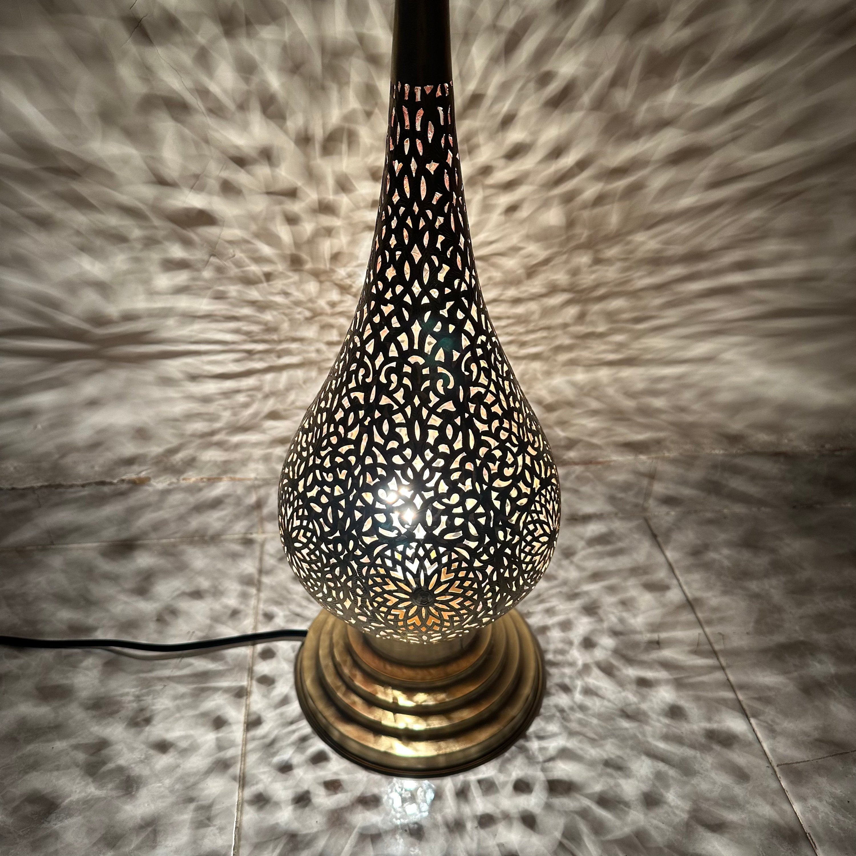 Handcrafted Moroccan Brass Floor Lamp