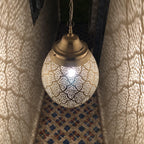 Elegant Moroccan Brass Ceiling Lamp – Handmade Pendant Fixture