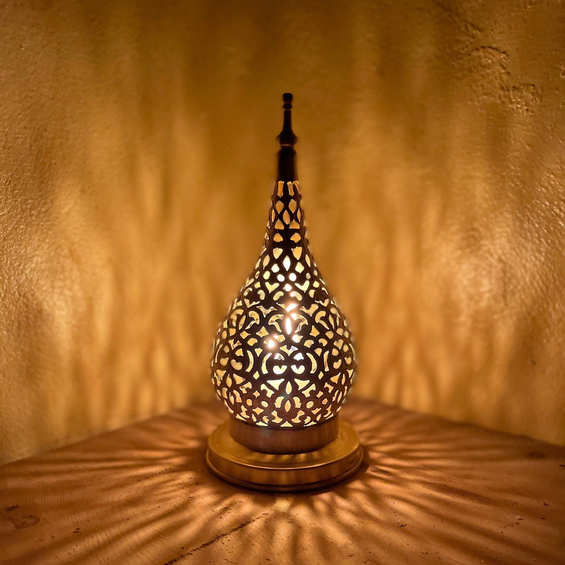 Handcrafted Moroccan Brass Candle Holder
