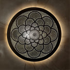 Elegant Moroccan Wall Lamp | Handcrafted Brass or Silver Sconce