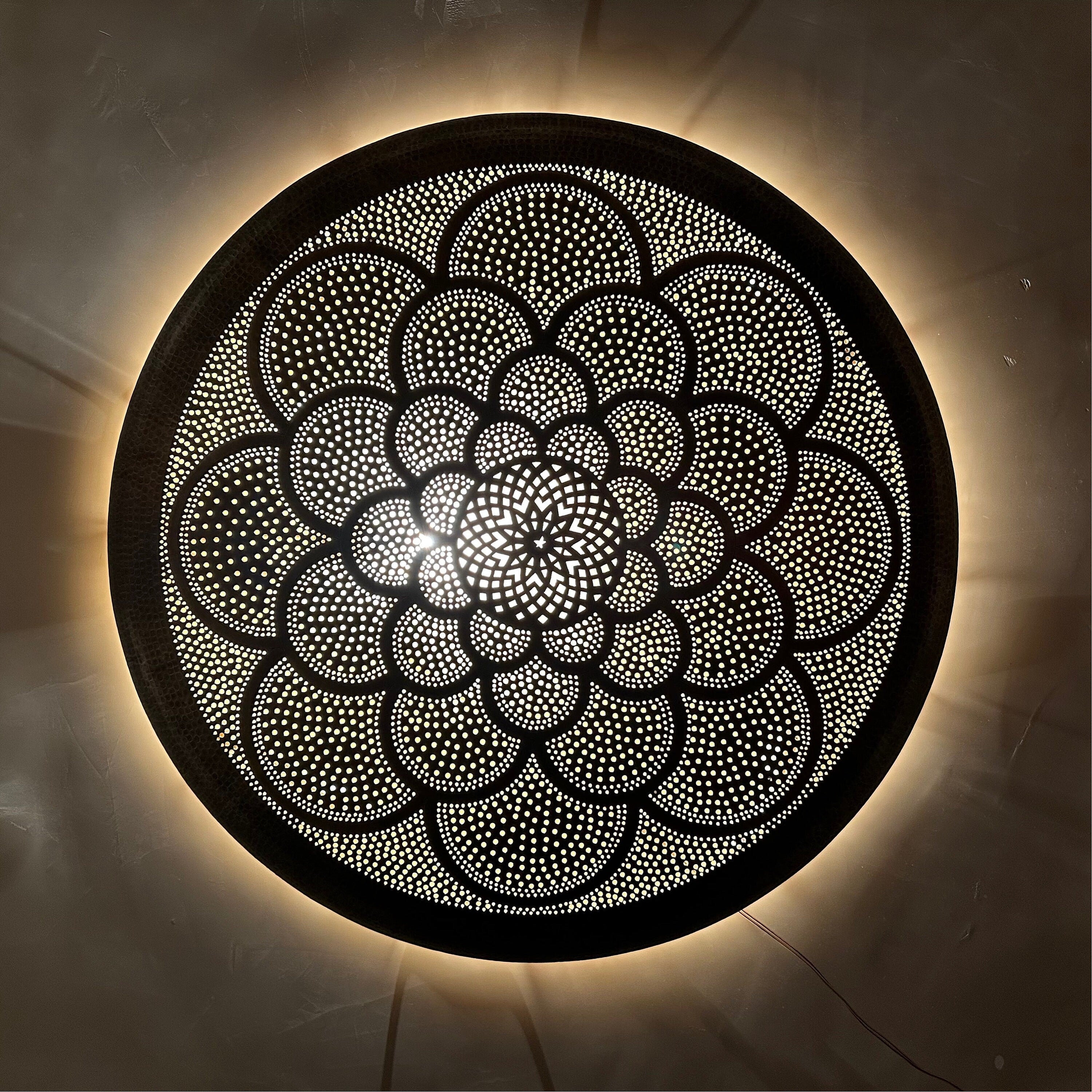 Elegant Moroccan Wall Lamp | Handcrafted Brass or Silver Sconce