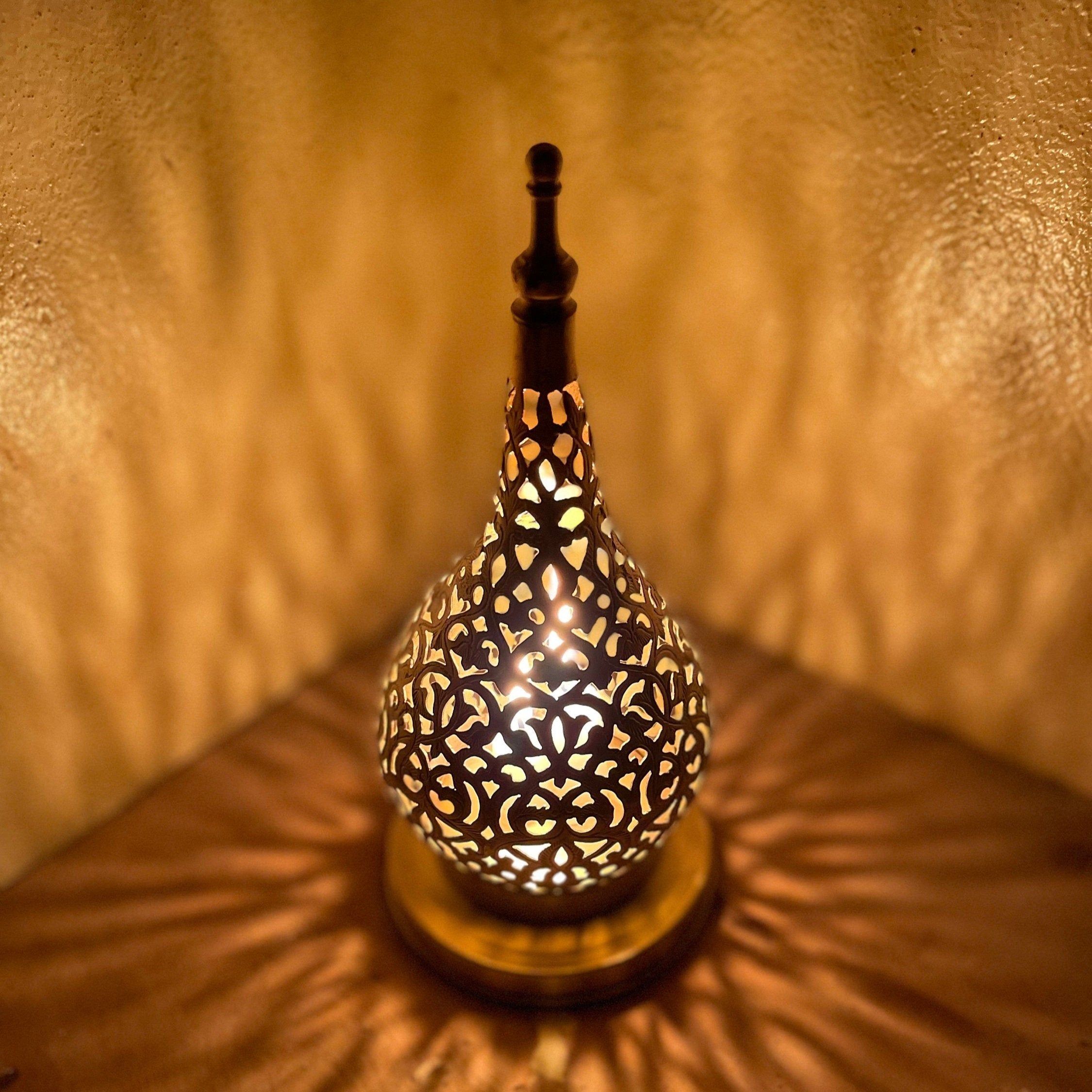 Handcrafted Moroccan Brass Candle Holder