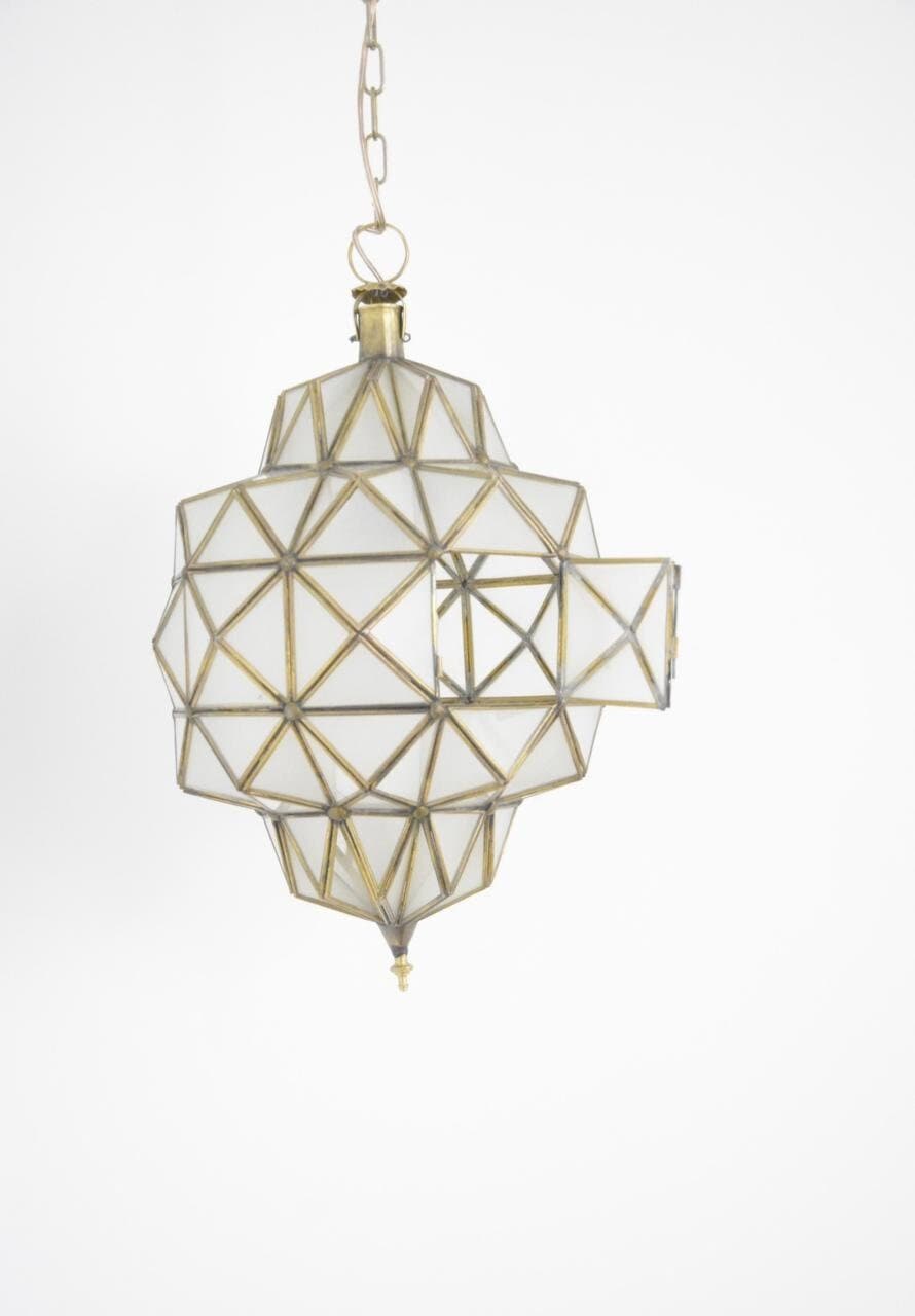 Glass pendant light