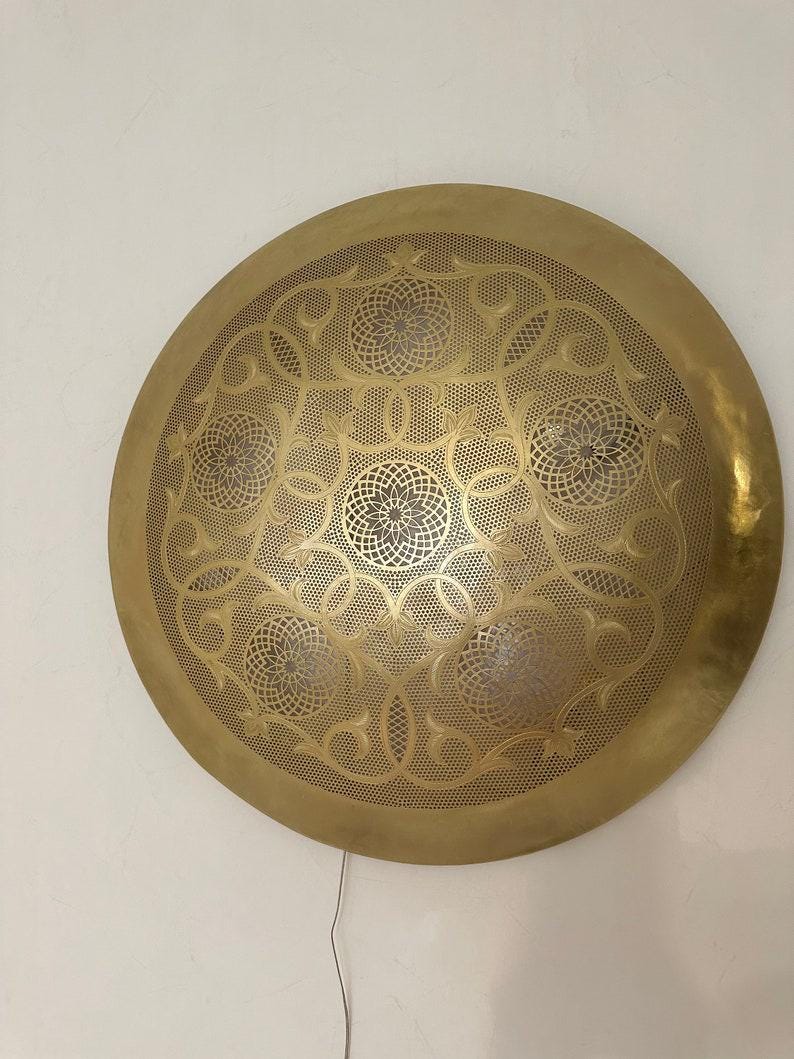 Handmade Brass Round Wall Lamp