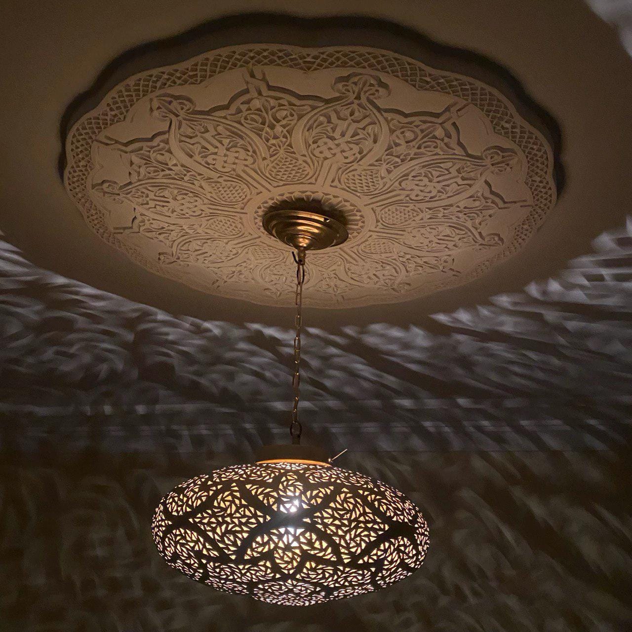 Brushed brass pendant light