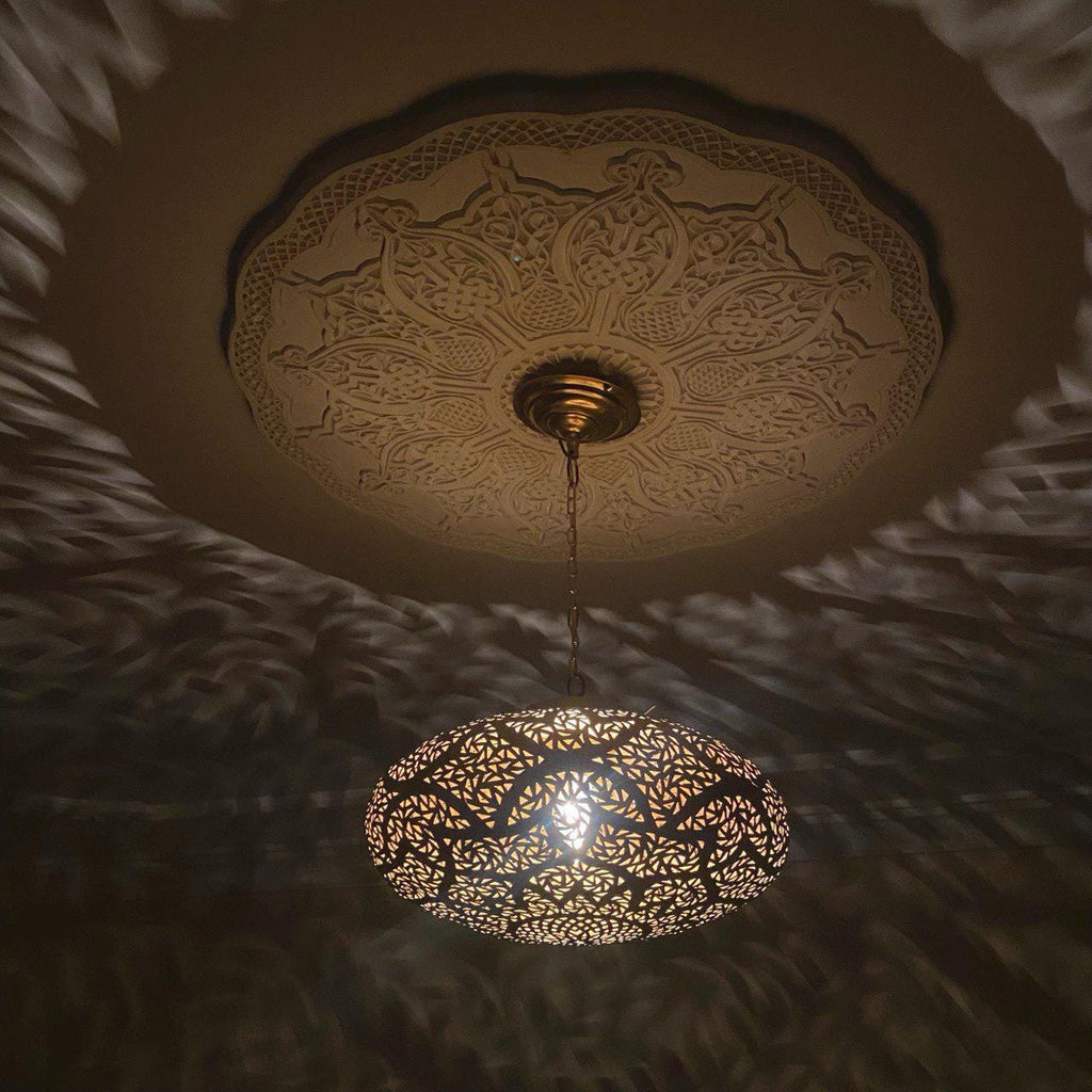 Brushed brass pendant light