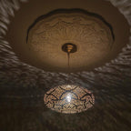 Brushed brass pendant light