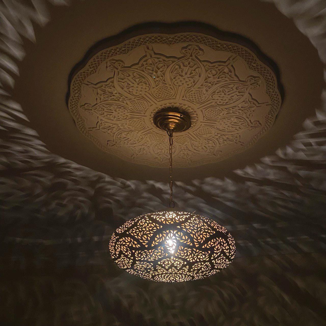 Brushed brass pendant light