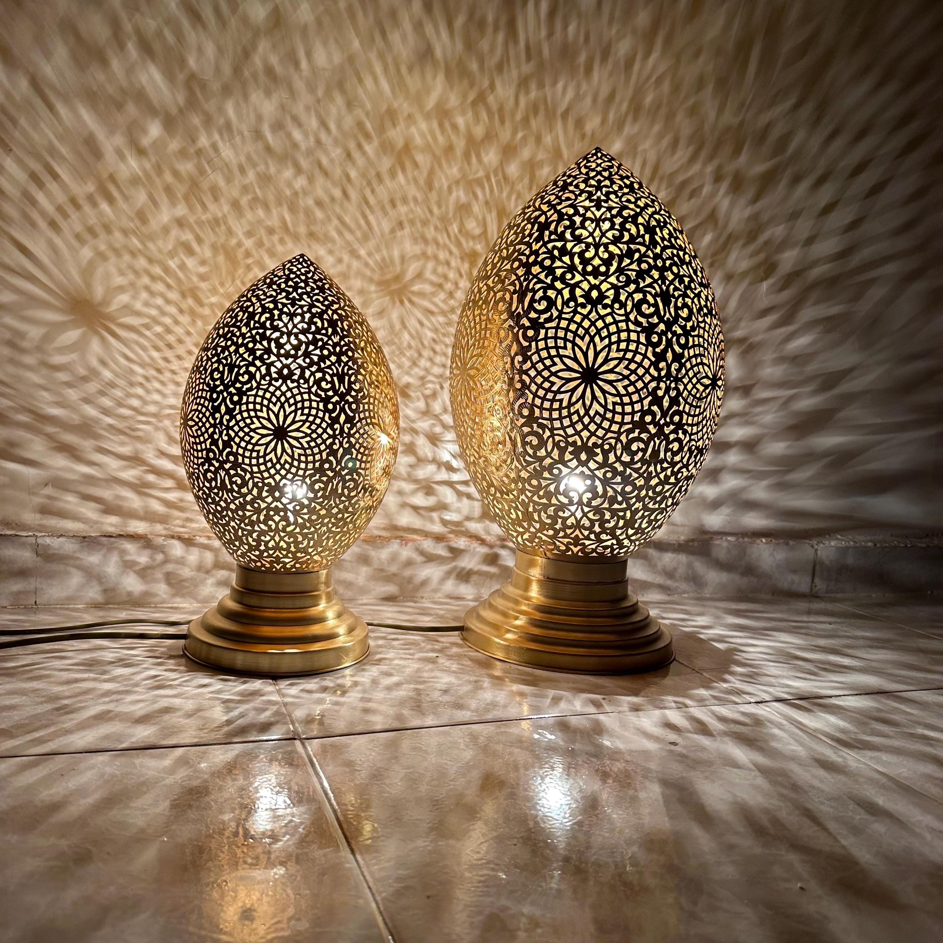 Handcrafted Moroccan Brass Table Lamp