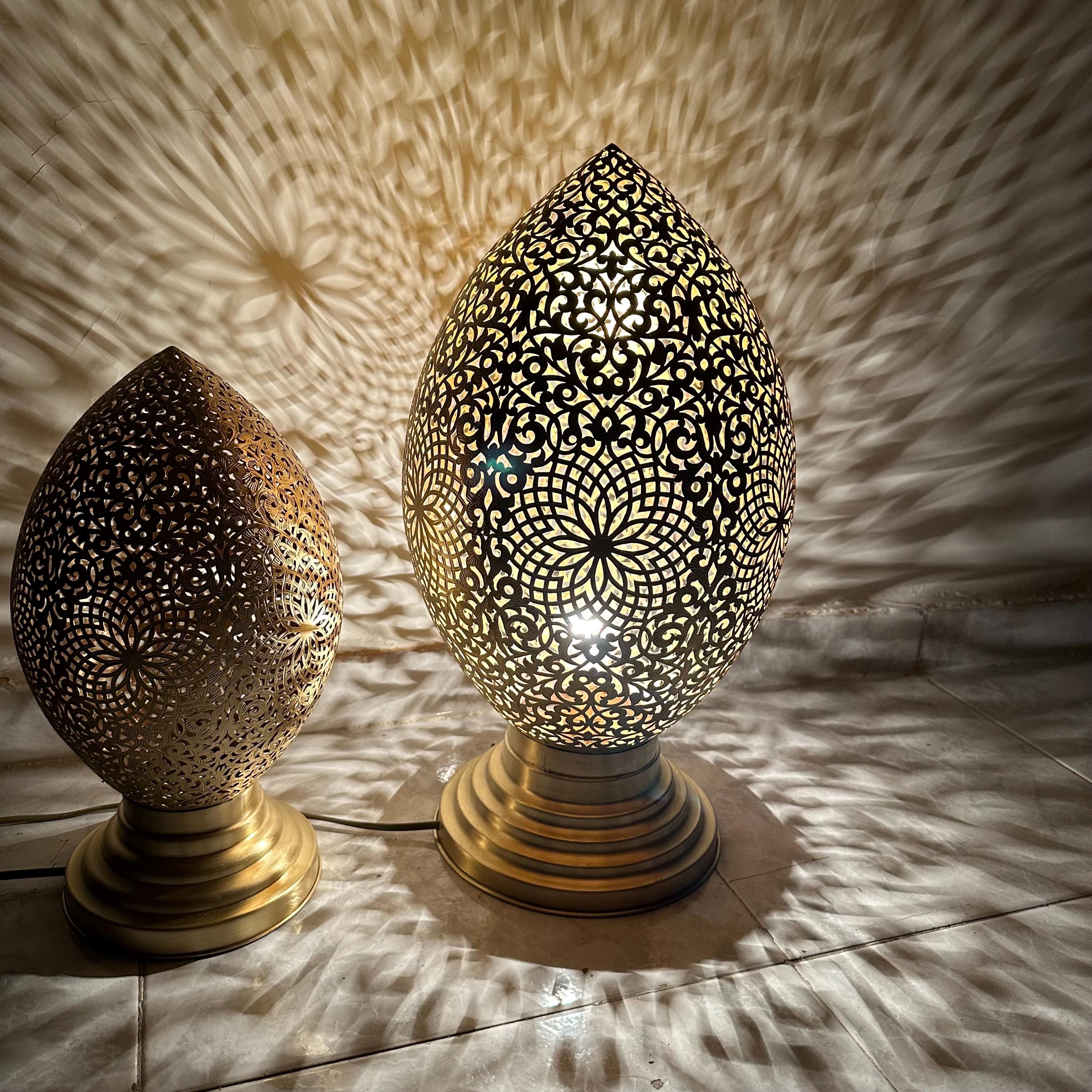 Handcrafted Moroccan Brass Table Lamp