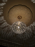 Brushed brass pendant light