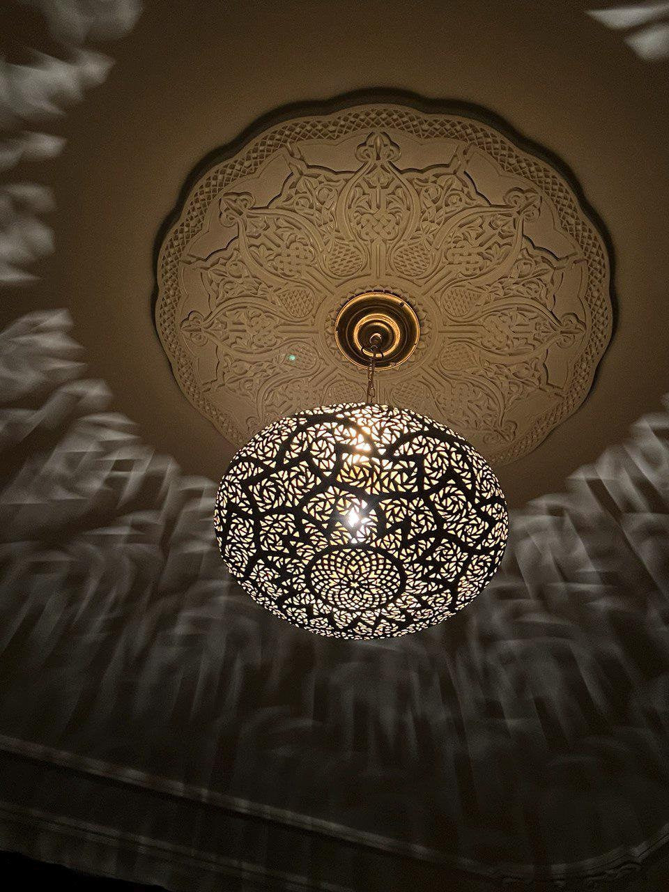 Brushed brass pendant light