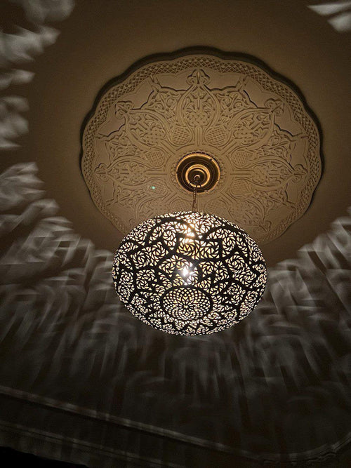 Brushed brass pendant light